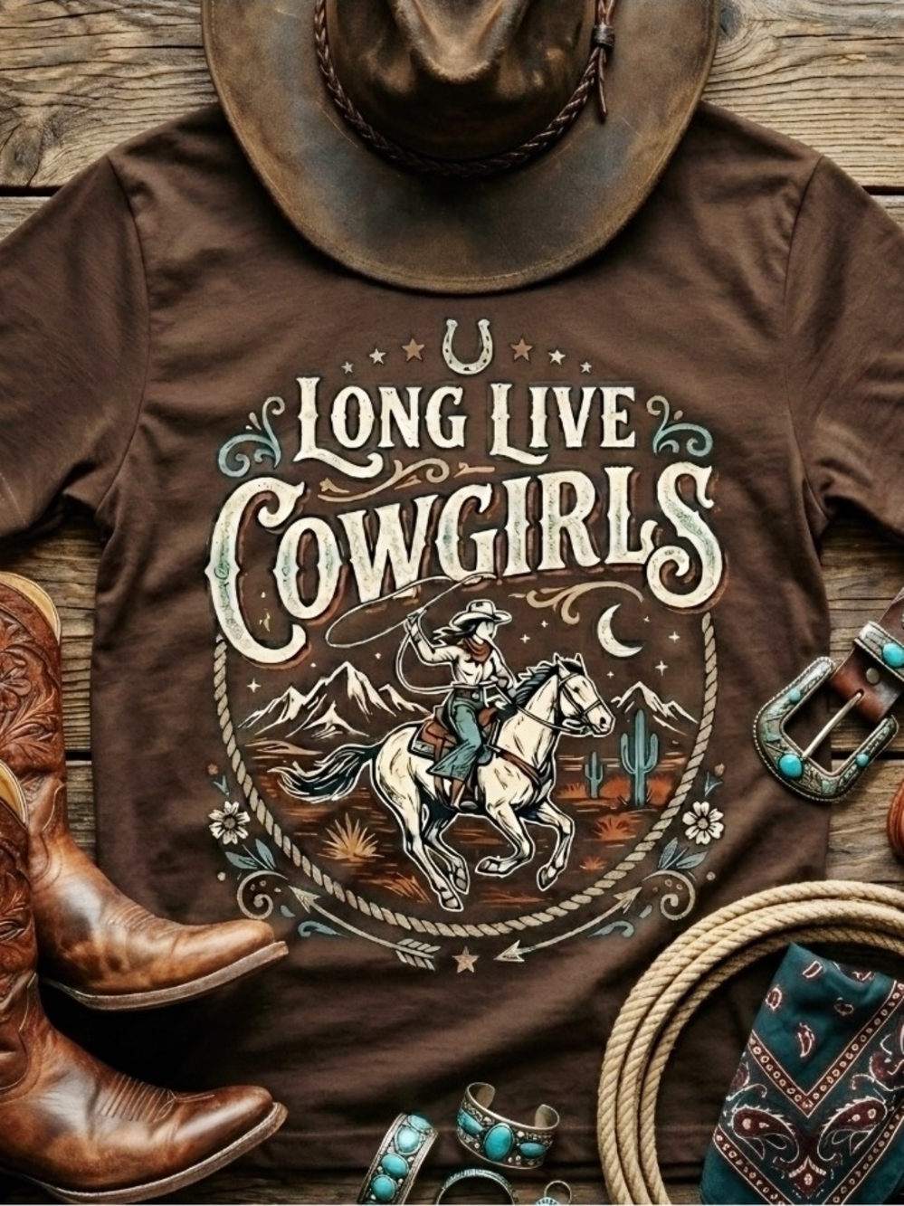 Long Live Cowgirls Shirt • Western Cowgirl Tee